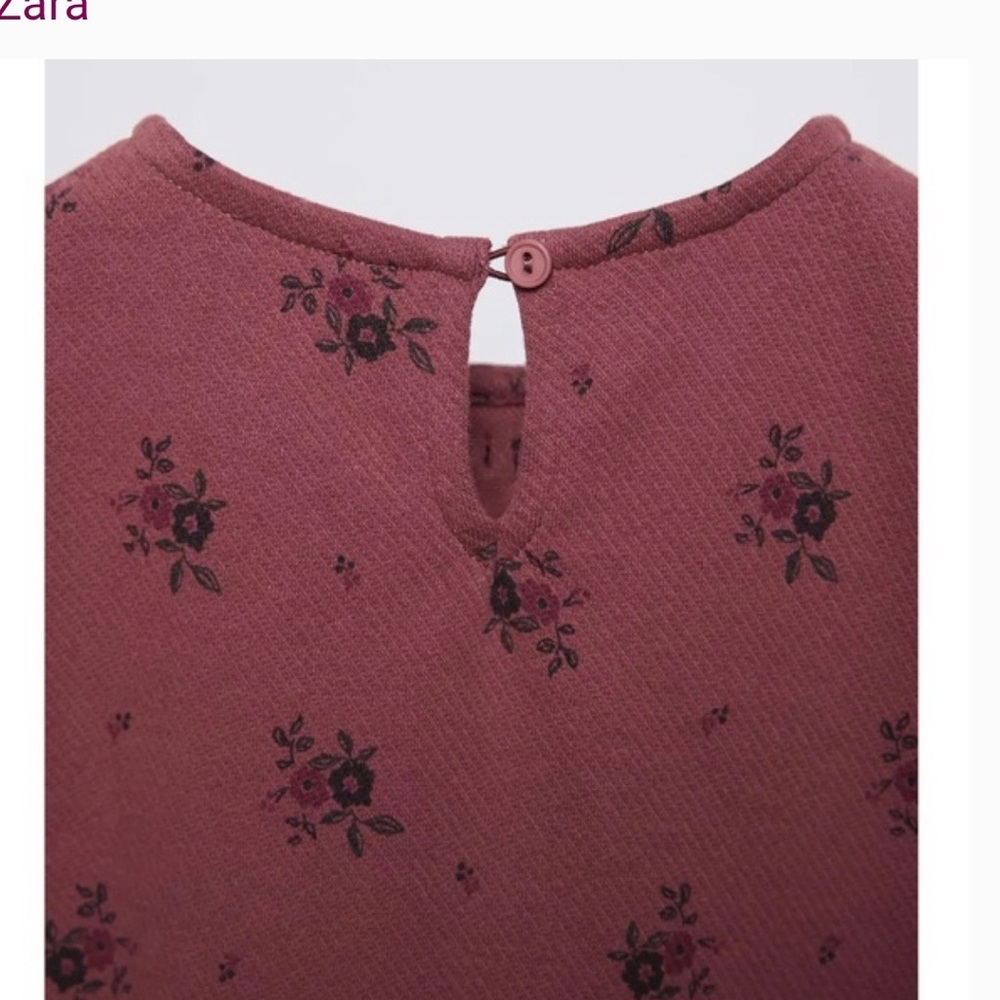EUC Zara Girls Long Sleeve Floral Dress in Size 5T - Picture 2 of 8